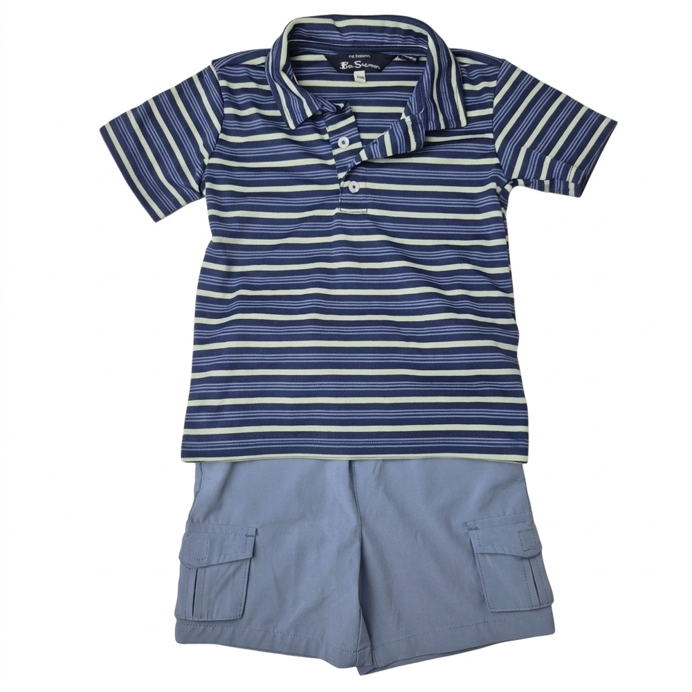 Ben Sherman Boys 2-Piece Polo & Cargo Shorts Set 24M